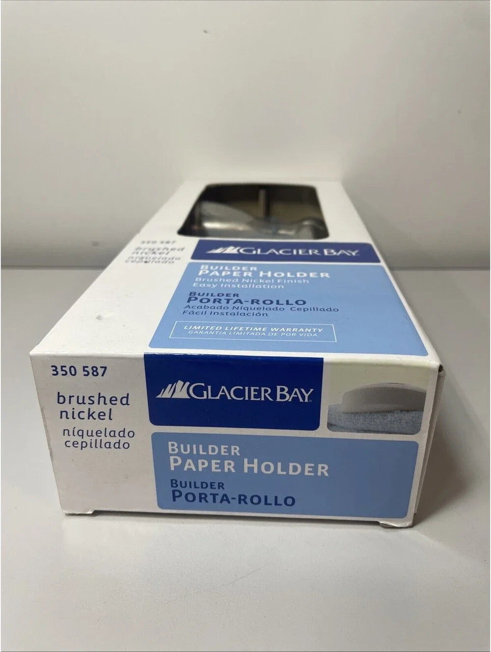 Glacier Bay 350 587 Brushed Nickel Finish Toilet Builder Paper Holder